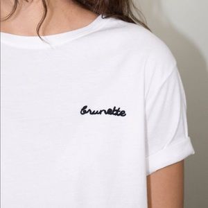 Brunette The Label Chain Stitch Tee